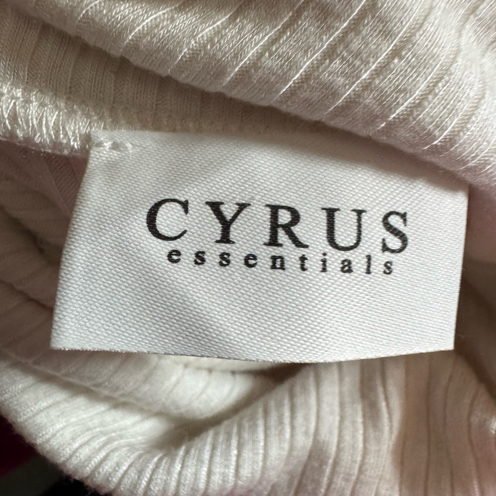 Cyrus Essentials Ivory Ribbed‎ Knit Top - Picture 3 of 4